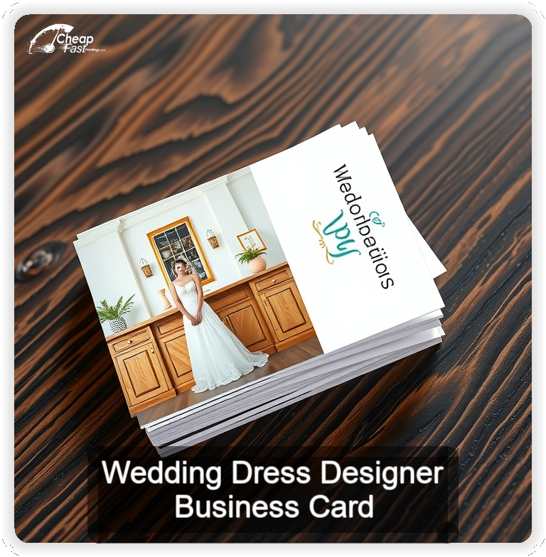 Wedding Dress Designer business card design sample