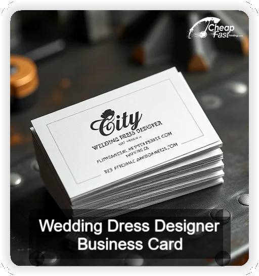 Wedding Dress Designer business card design sample
