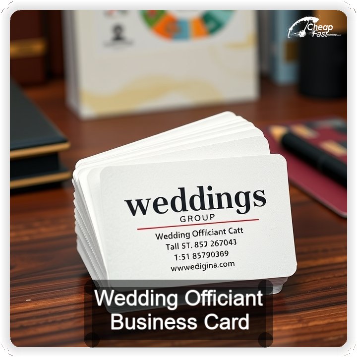 Wedding Officiant business card design sample