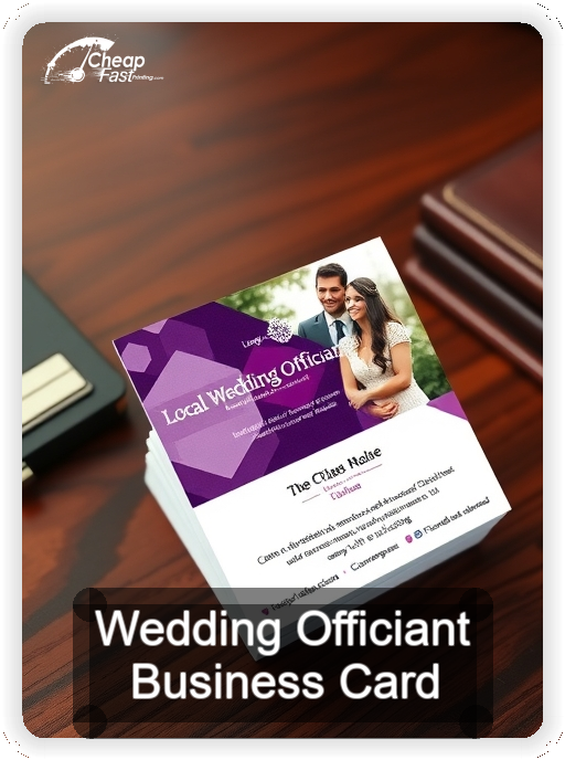 Wedding Officiant business card design sample