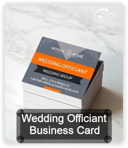 Wedding Officiant business card design sample