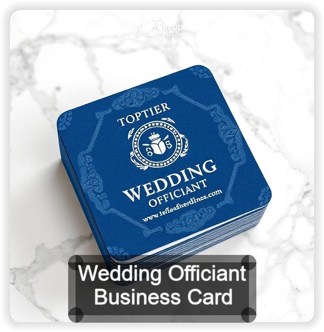 Wedding Officiant business card design sample