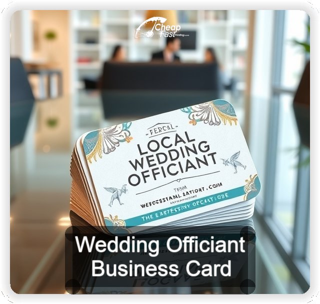 Wedding Officiant business card design sample
