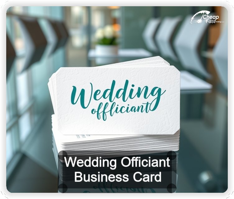 Wedding Officiant business card design sample