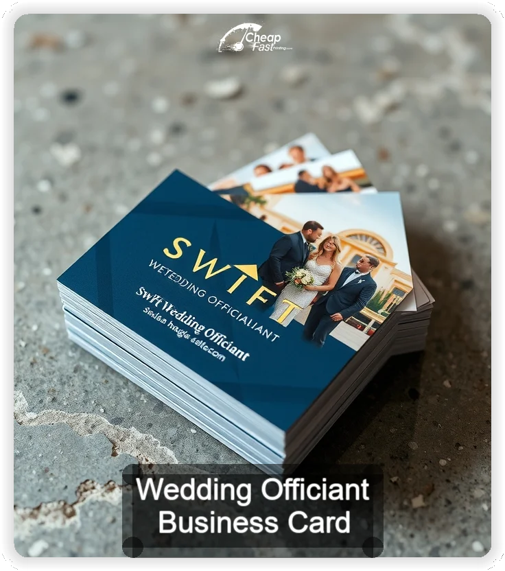 Wedding Officiant business card design sample