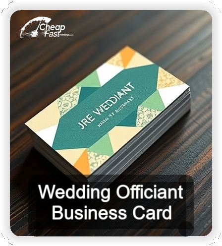Wedding Officiant business card design sample