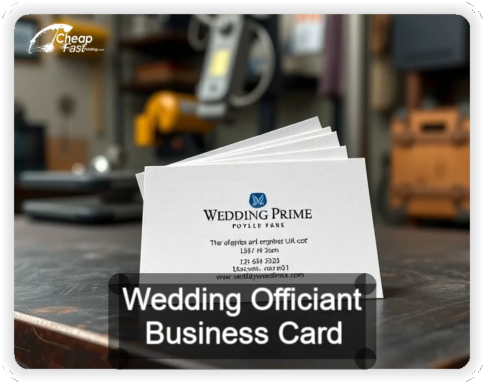 Wedding Officiant business card design sample