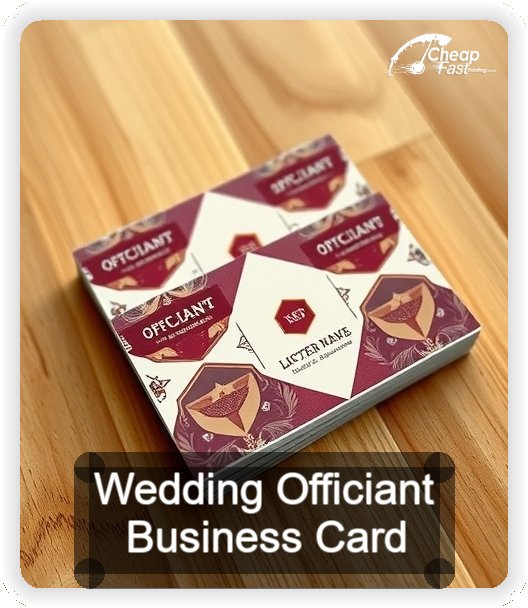 Wedding Officiant business card design sample