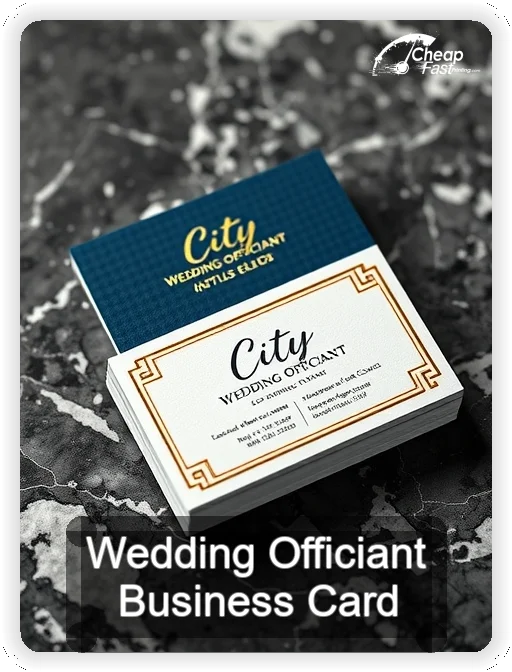 Wedding Officiant business card design sample