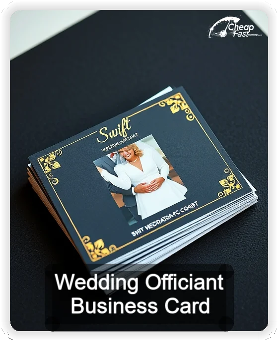 Wedding Officiant business card design sample