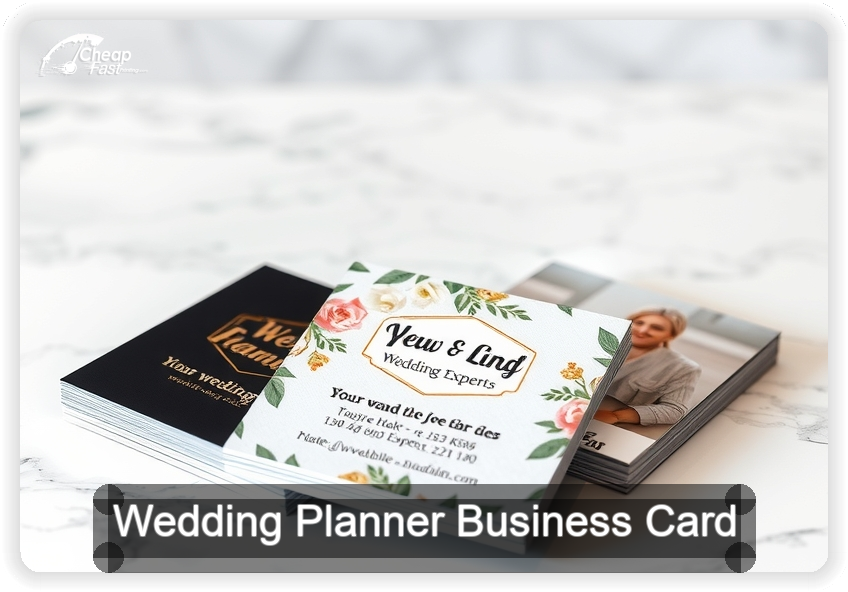 Wedding Planner business card design sample
