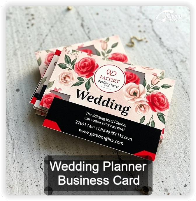 Wedding Planner business card design sample