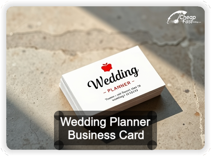 Wedding Planner business card design sample