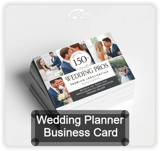 Wedding Planner business card design sample