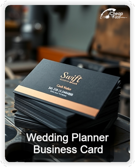 Wedding Planner business card design sample