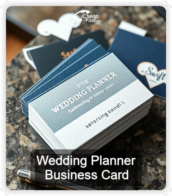 Wedding Planner business card design sample