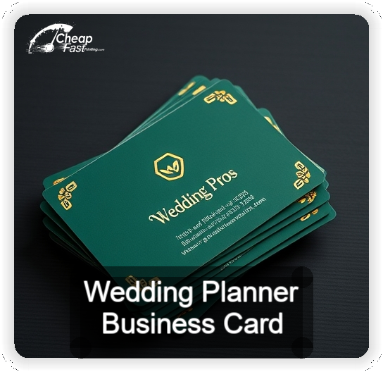 Wedding Planner business card design sample