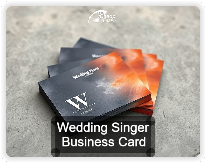 Wedding Singer business card design sample