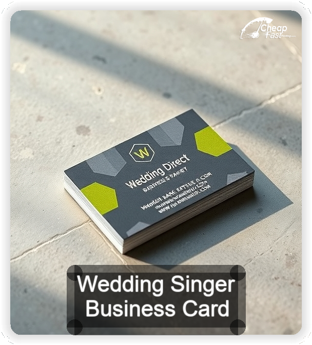 Wedding Singer business card design sample