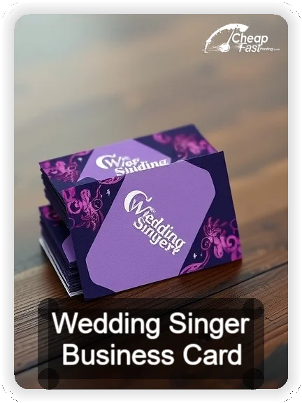 Wedding Singer business card design sample