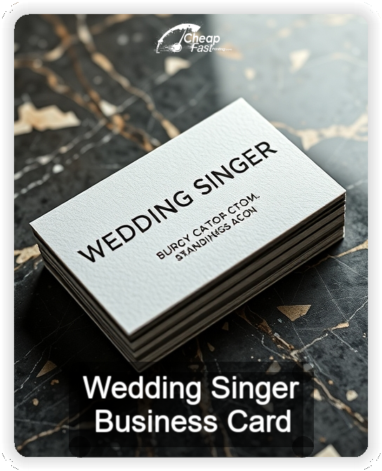 Wedding Singer business card design sample