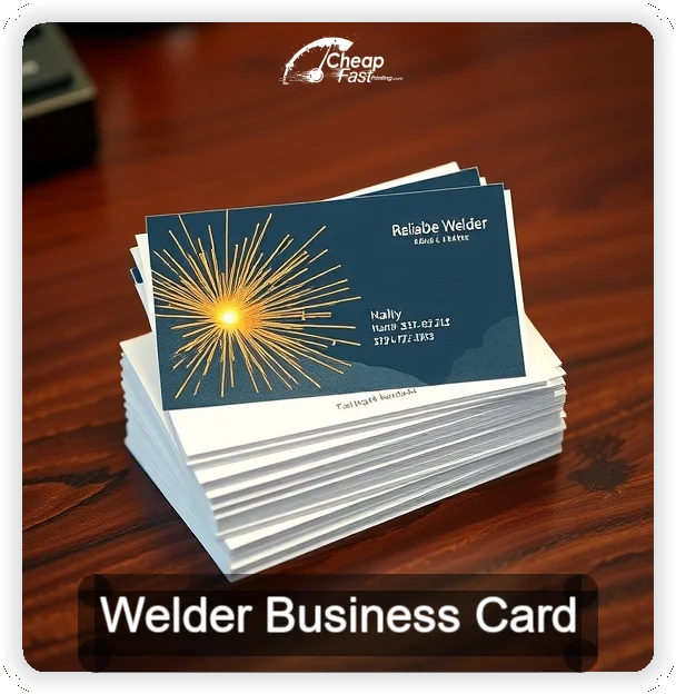 Welder business card design sample