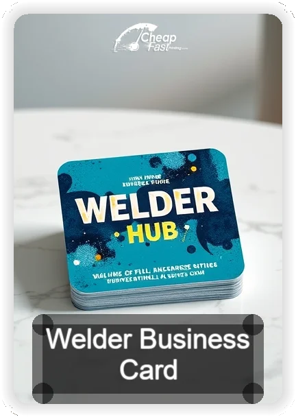 Welder business card design sample