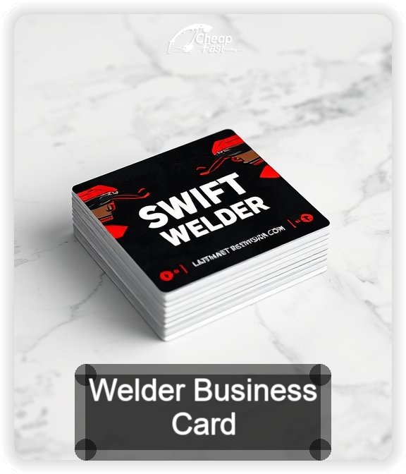 Welder business card design sample