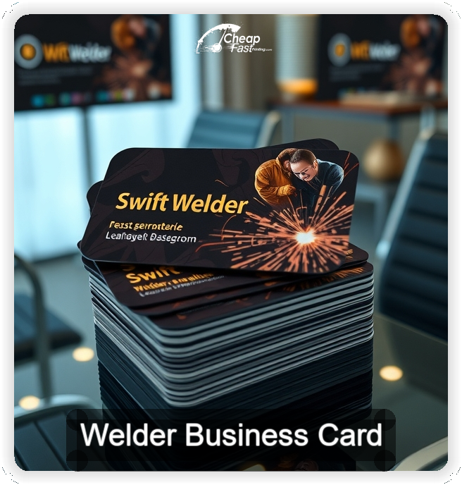 Welder business card design sample