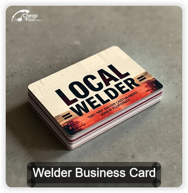 Welder business card design sample