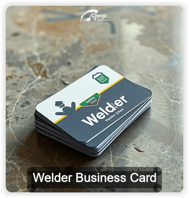 Welder business card design sample