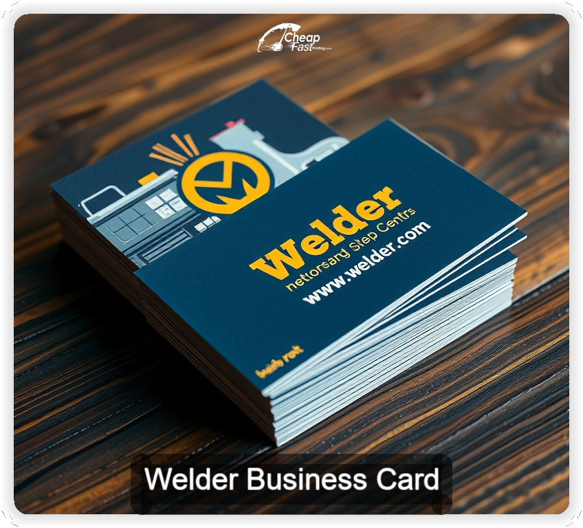 Welder business card design sample