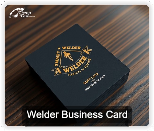Welder business card design sample