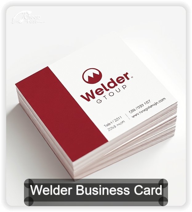 Welder business card design sample