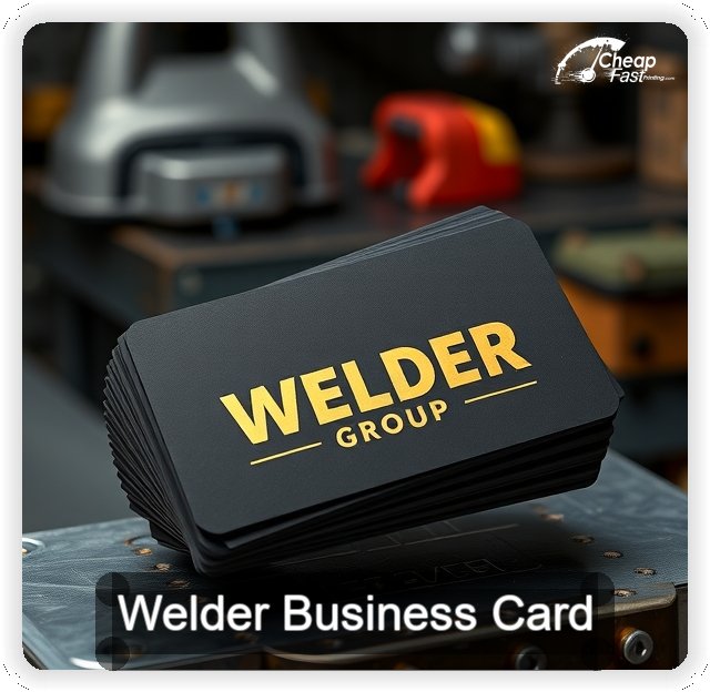 Welder business card design sample