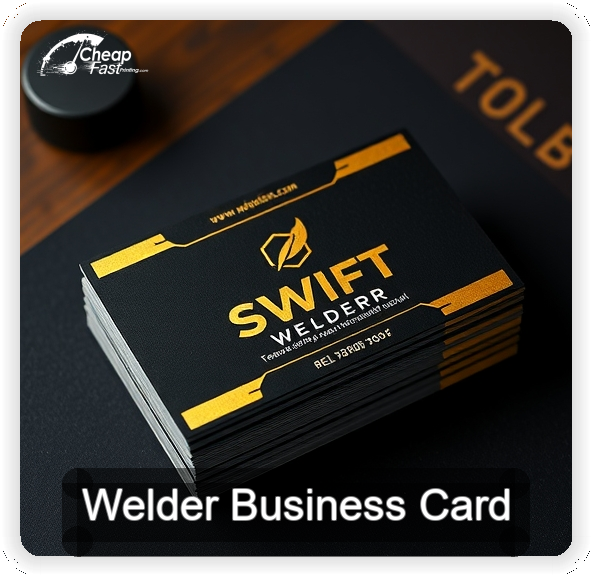 Welder business card design sample