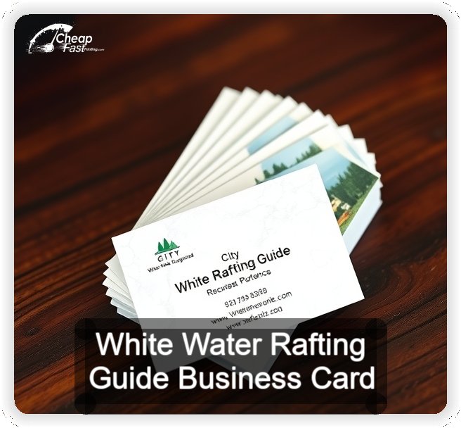 White Water Rafting Guide business card design sample