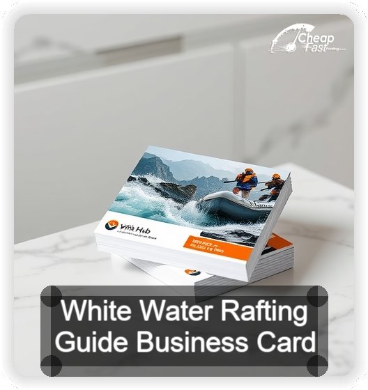 White Water Rafting Guide business card design sample