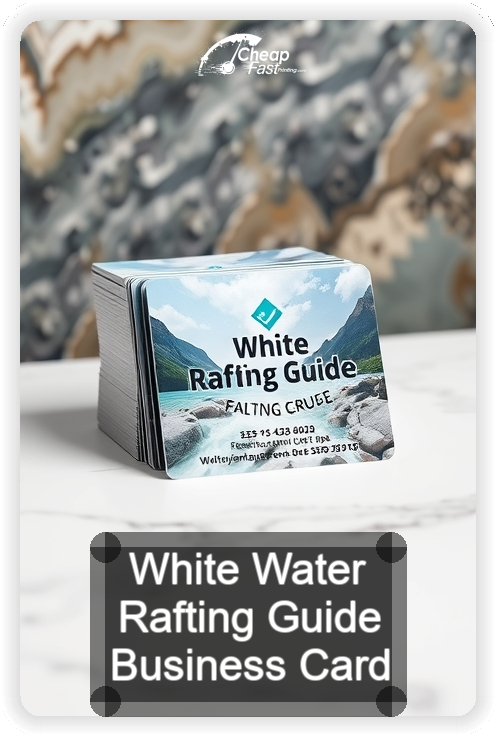 White Water Rafting Guide business card design sample