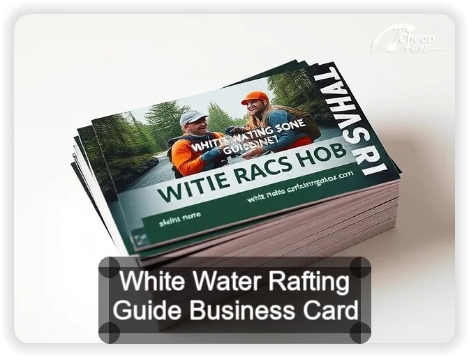 White Water Rafting Guide business card design sample