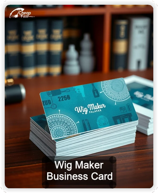 Wig Maker business card design sample