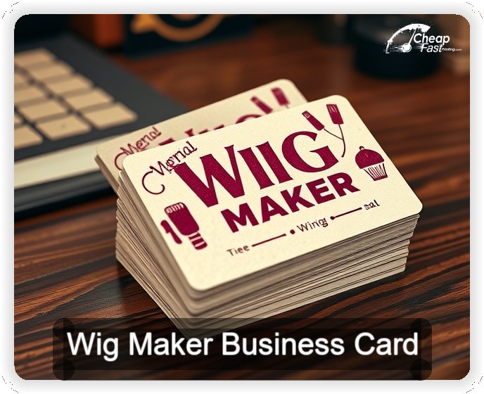 Wig Maker business card design sample