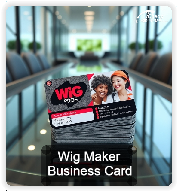 Wig Maker business card design sample