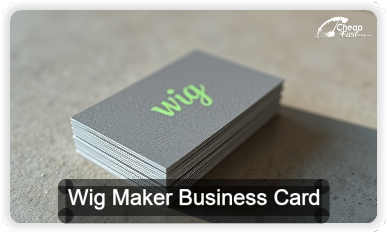 Wig Maker business card design sample