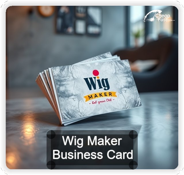 Wig Maker business card design sample