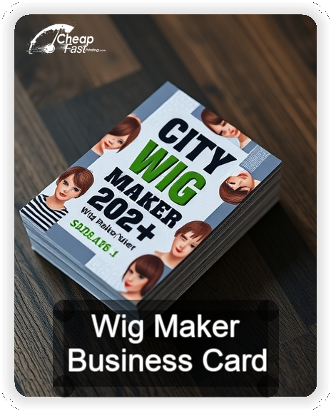 Wig Maker business card design sample