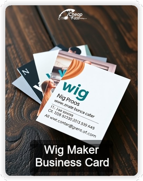 Wig Maker business card design sample