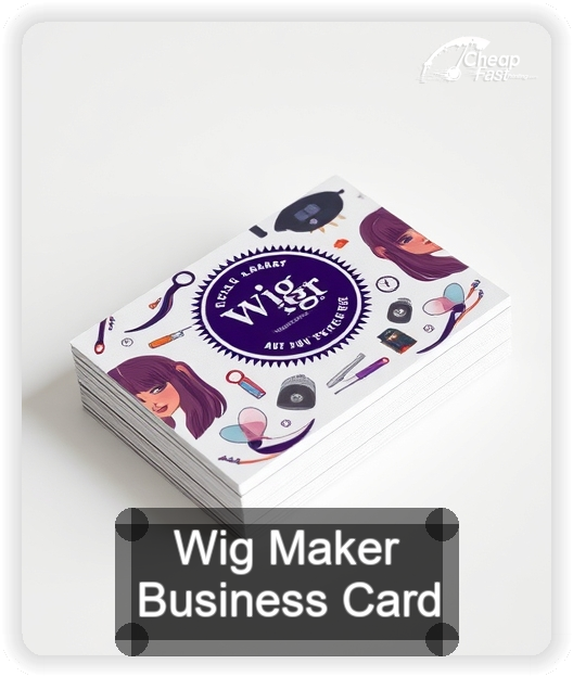 Wig Maker business card design sample