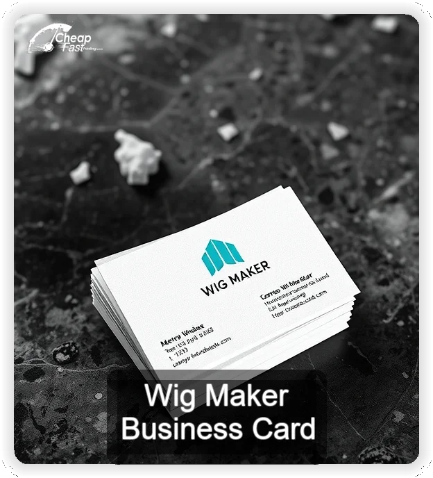 Wig Maker business card design sample