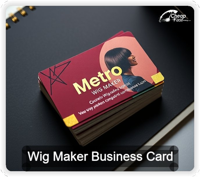 Wig Maker business card design sample